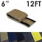 Electriduct Carpet Cable Cover, 12 ft L, 6 in W, 1 Channel, Nylon, Taupe CC-SC-6-12-TP - alternate 1